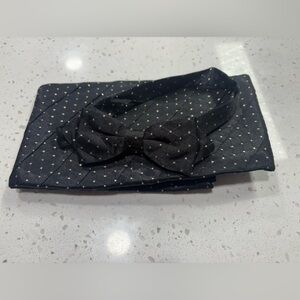 Vintage Polkadot Black & Gold Bow Tie and Cummerbund Set